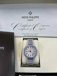 Thumbnail for Patek Philippe Nautilus Haute Joaillerie White Gold Diamond & Sapphire 7118/1451G - 001 - WatchesOff5thWatch