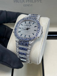 Thumbnail for Patek Philippe Nautilus Haute Joaillerie White Gold Diamond & Sapphire 7118/1451G - 001 - WatchesOff5thWatch