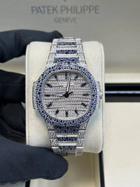 Thumbnail for Patek Philippe Nautilus Haute Joaillerie White Gold Diamond & Sapphire 7118/1451G - 001 - WatchesOff5thWatch