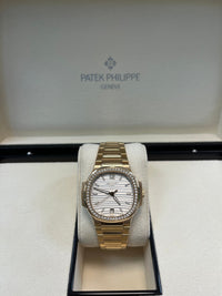 Thumbnail for Patek Philippe Nautilus Ladies Rose Gold Nautilus White Dial Diamond Bezel 7118/1200R - 001 - WatchesOff5thWatch