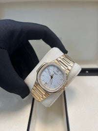 Thumbnail for Patek Philippe Nautilus Ladies Rose Gold Nautilus White Dial Diamond Bezel 7118/1200R - 001 - WatchesOff5thWatch