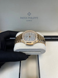 Thumbnail for Patek Philippe Nautilus Ladies Rose Gold Nautilus White Dial Diamond Bezel 7118/1200R - 001 - WatchesOff5thWatch