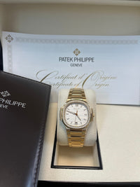 Thumbnail for Patek Philippe Nautilus Ladies Rose Gold Nautilus White Dial Diamond Bezel 7118/1200R - 001 - WatchesOff5thWatch