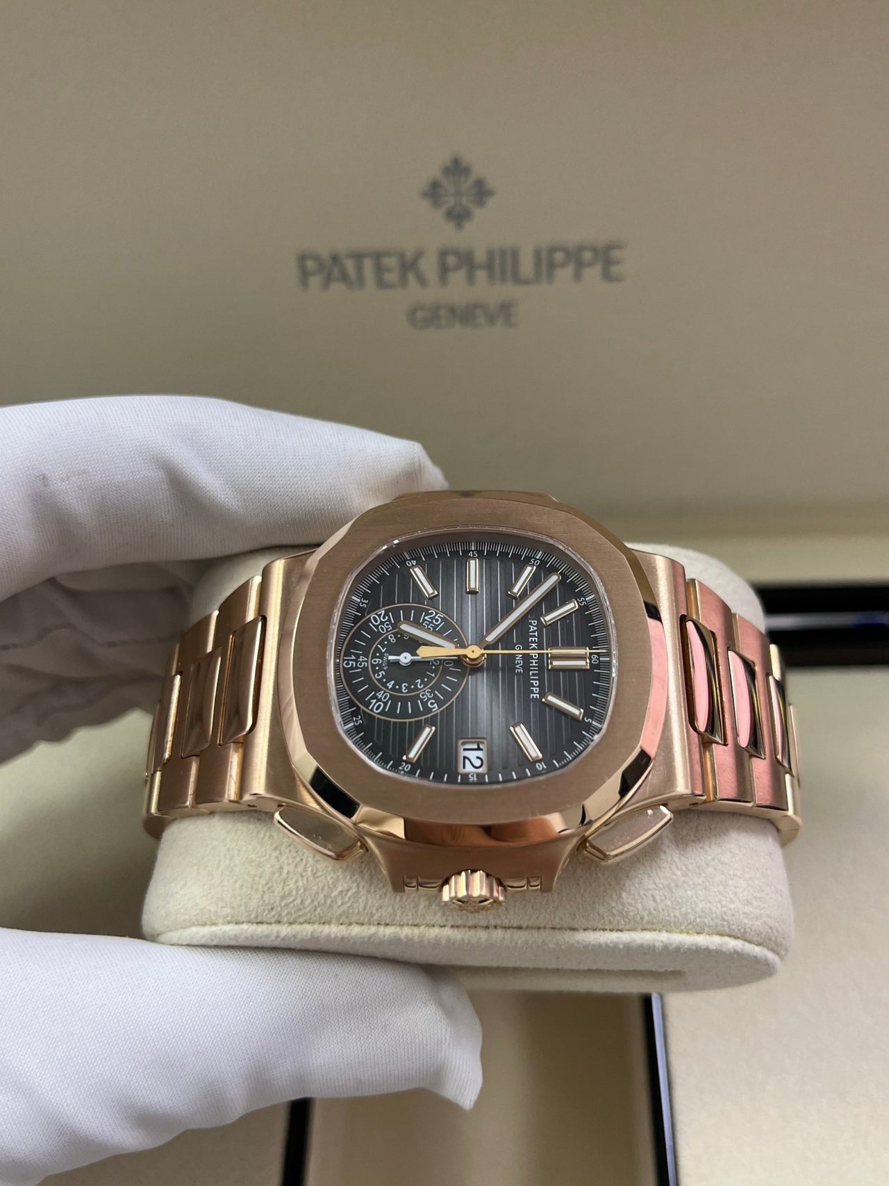 Patek Philippe Nautilus Rose Gold Black Gradient Dial Ref 5980 1R 00 WatchesOff5th