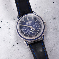 Thumbnail for Patek Philippe Perpetual Calendar Chronograph Grand Complications Perpetual Calendar Chrono Platinum Baguette Blue Sapphires 5271/11P - WatchesOff5thWatch