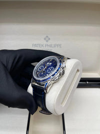 Thumbnail for Patek Philippe Perpetual Calendar Chronograph Grand Complications Perpetual Calendar Chrono Platinum Baguette Blue Sapphires 5271/11P - WatchesOff5thWatch