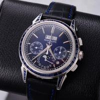 Thumbnail for Patek Philippe Perpetual Calendar Chronograph Grand Complications Perpetual Calendar Chrono Platinum Baguette Blue Sapphires 5271/11P - WatchesOff5thWatch