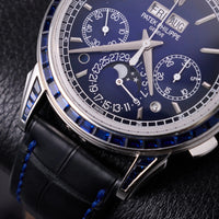 Thumbnail for Patek Philippe Perpetual Calendar Chronograph Grand Complications Perpetual Calendar Chrono Platinum Baguette Blue Sapphires 5271/11P - WatchesOff5thWatch