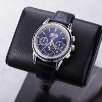 Thumbnail for Patek Philippe Perpetual Calendar Chronograph Grand Complications Perpetual Calendar Chrono Platinum Baguette Blue Sapphires 5271/11P - WatchesOff5thWatch