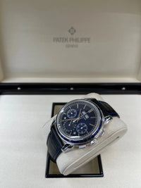 Thumbnail for Patek Philippe Perpetual Calendar Chronograph Grand Complications Perpetual Calendar Chrono Platinum Baguette Blue Sapphires 5271/11P - WatchesOff5thWatch