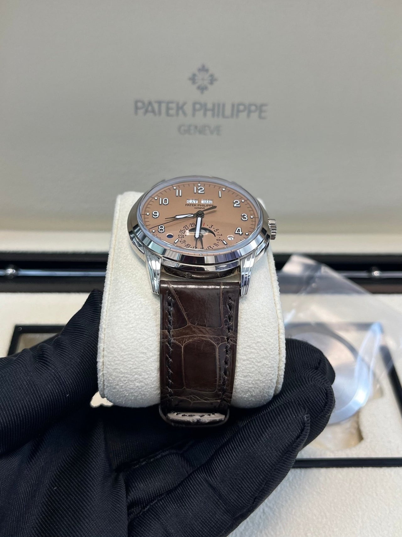 Patek Philippe Perpetual Calendar Grand Complications Salmon Dial Perpetual Calendar (Reference # 5320G) - WatchesOff5thWatch