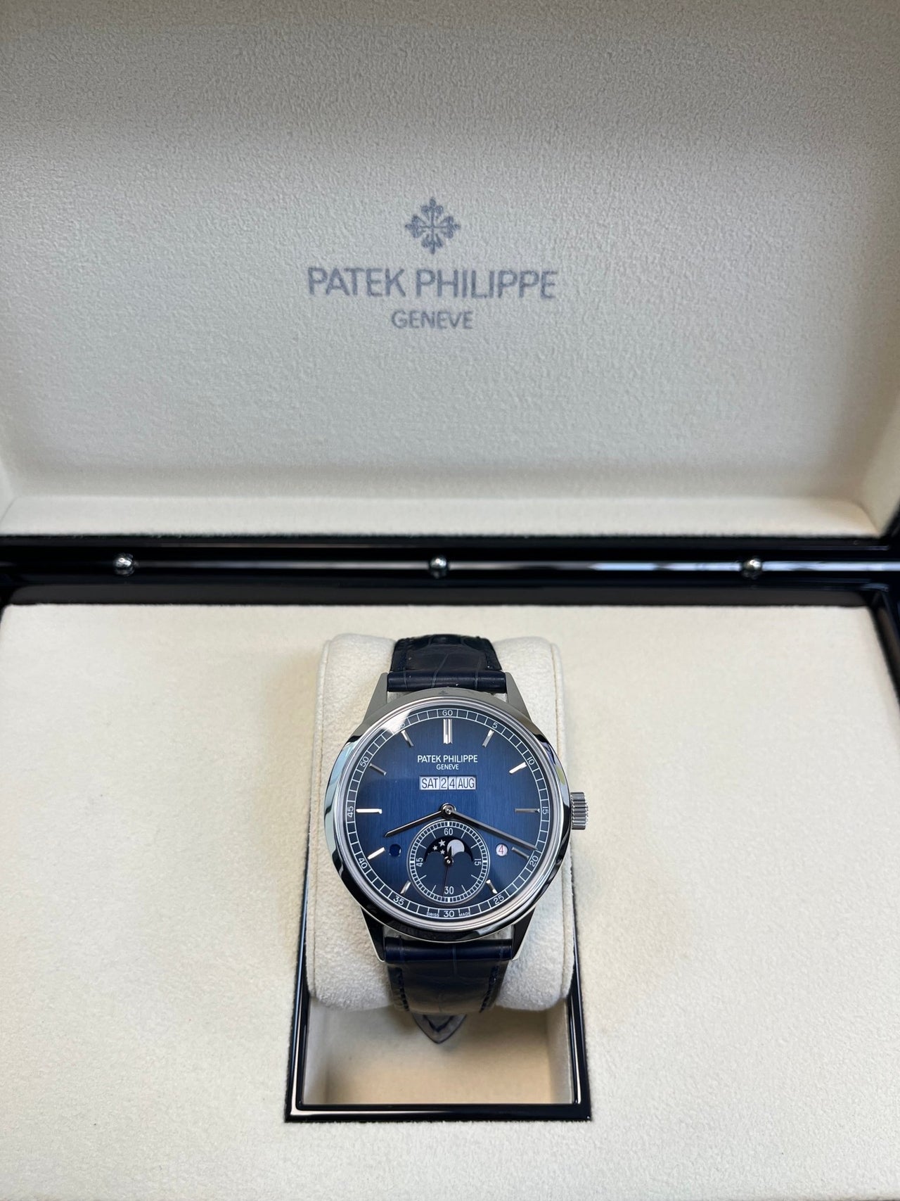 Patek Philippe Perpetual Calendar In - Line Perpetual Calendar 41mm Platinum Case (Reference # 5236P - 001) - WatchesOff5thWatch