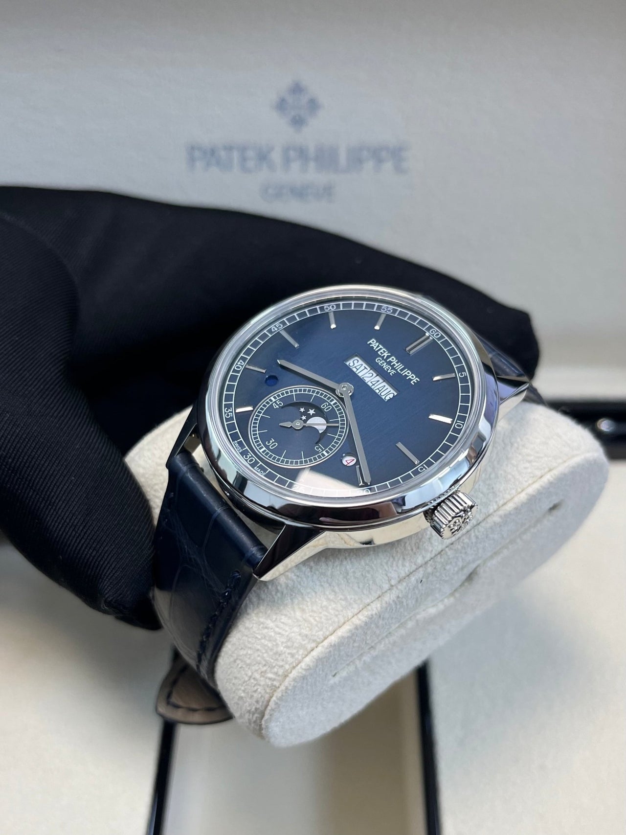 Patek Philippe Perpetual Calendar In - Line Perpetual Calendar 41mm Platinum Case (Reference # 5236P - 001) - WatchesOff5thWatch