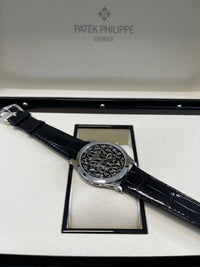 Thumbnail for Patek Philippe Selfwinding Calatrava Platinum Handengraved Black Enamel 5088/100p - 001 Calatrava - WatchesOff5thWatch