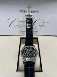 Thumbnail for Patek Philippe Selfwinding Calatrava Platinum Handengraved Black Enamel 5088/100p - 001 Calatrava - WatchesOff5thWatch
