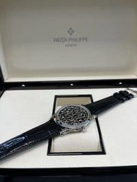 Thumbnail for Patek Philippe Selfwinding Calatrava Platinum Handengraved Black Enamel 5088/100p - 001 Calatrava - WatchesOff5thWatch