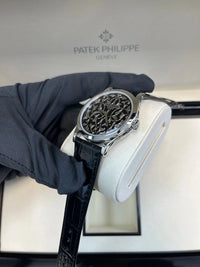 Thumbnail for Patek Philippe Selfwinding Calatrava Platinum Handengraved Black Enamel 5088/100p - 001 Calatrava - WatchesOff5thWatch