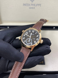 Thumbnail for Patek Philippe Travel Time 37mm Rose Gold/ Brown Sunburst Dial (Ref# 7234R - 001) - WatchesOff5thWatch