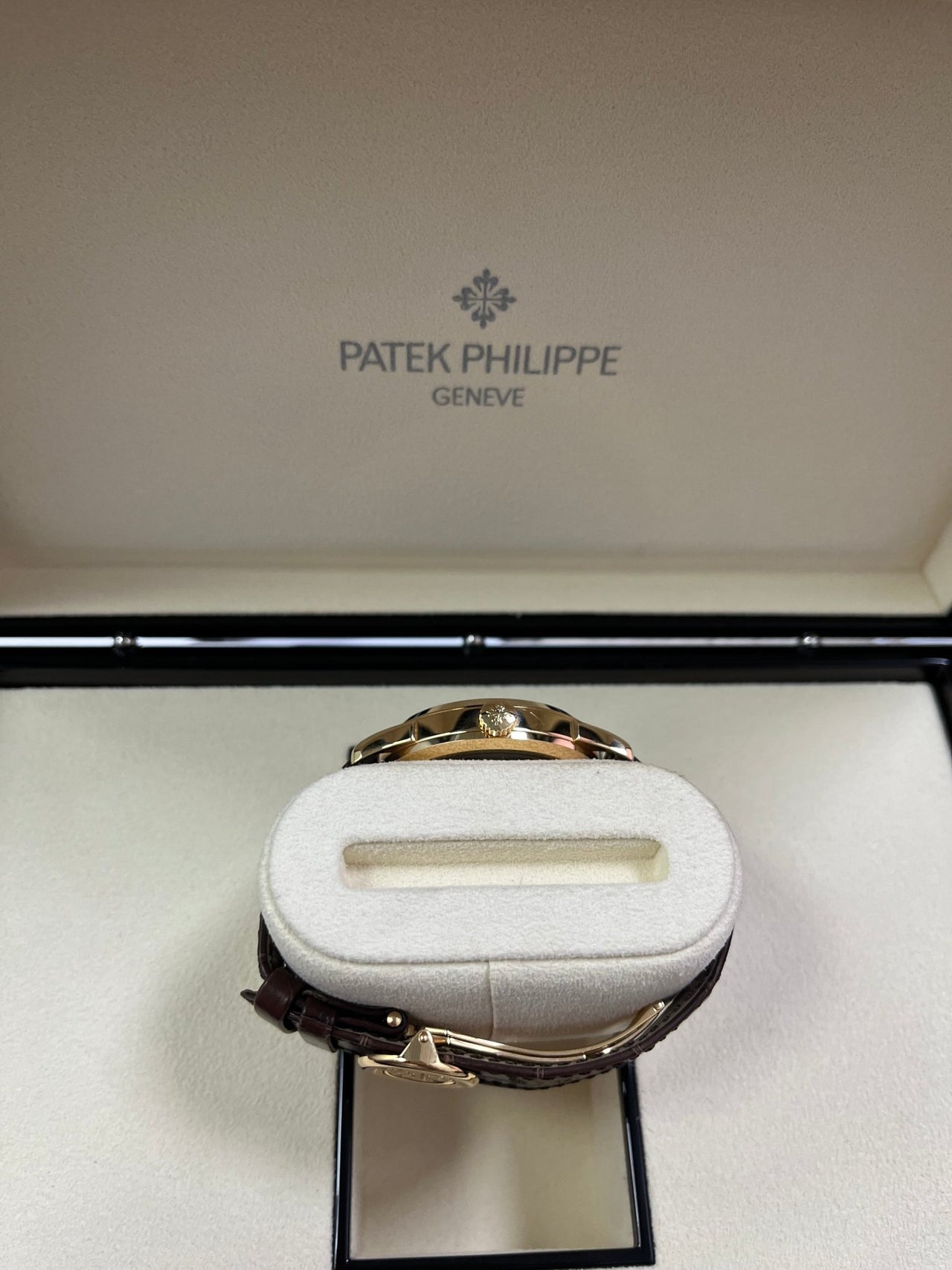 Patek Philippe World Time Rose Gold Charcoal Gray Dial 5230R - 001 - WatchesOff5thWatch