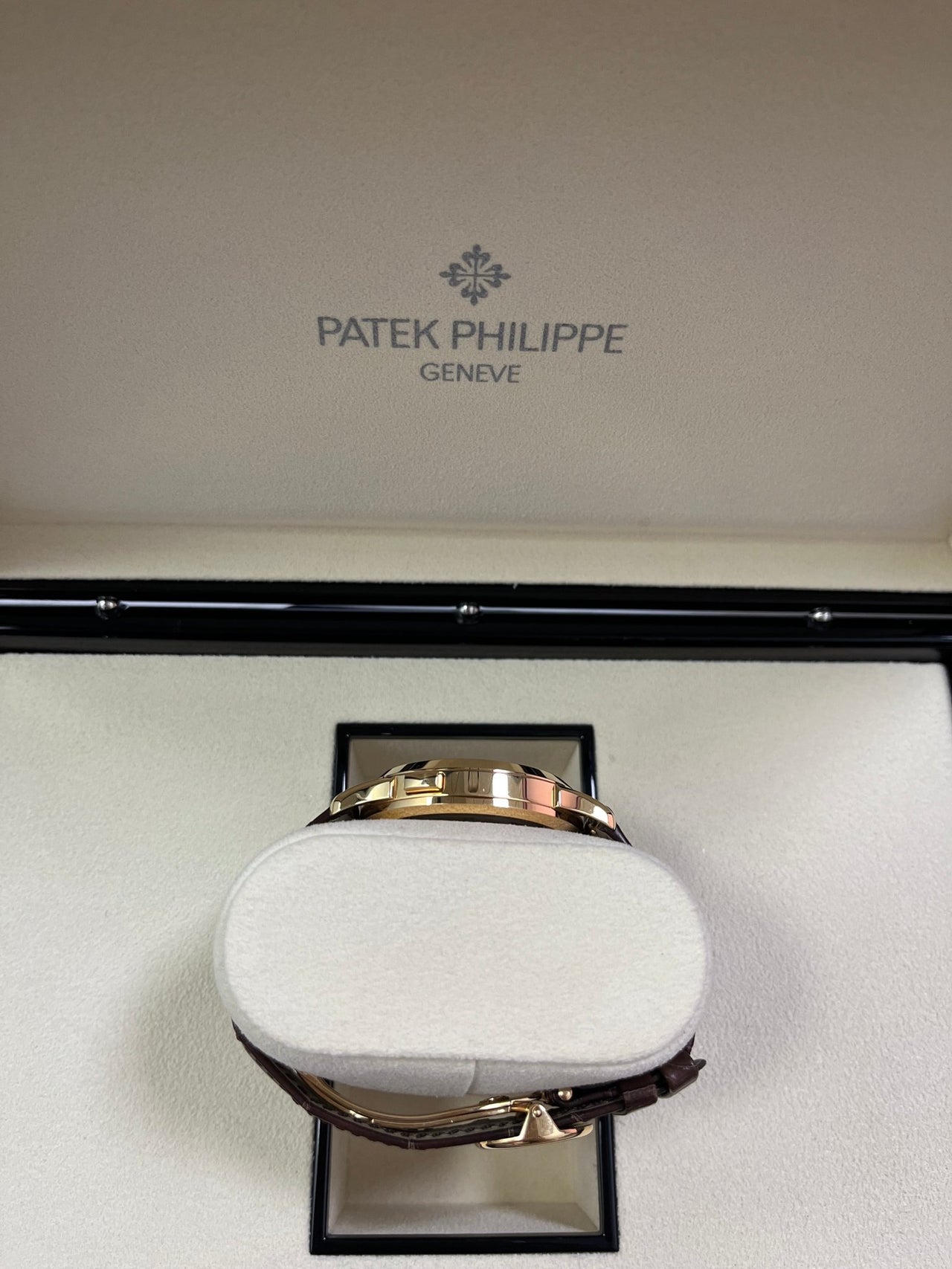 Patek Philippe World Time Rose Gold Charcoal Gray Dial 5230R - 001 - WatchesOff5thWatch