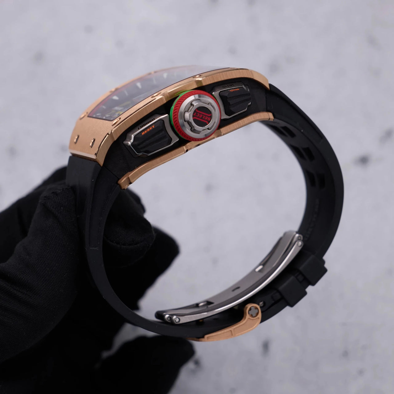 Richard Mille Chronograph Rose Gold and Carbon (Reference 65-01) - WatchesOff5thWatch