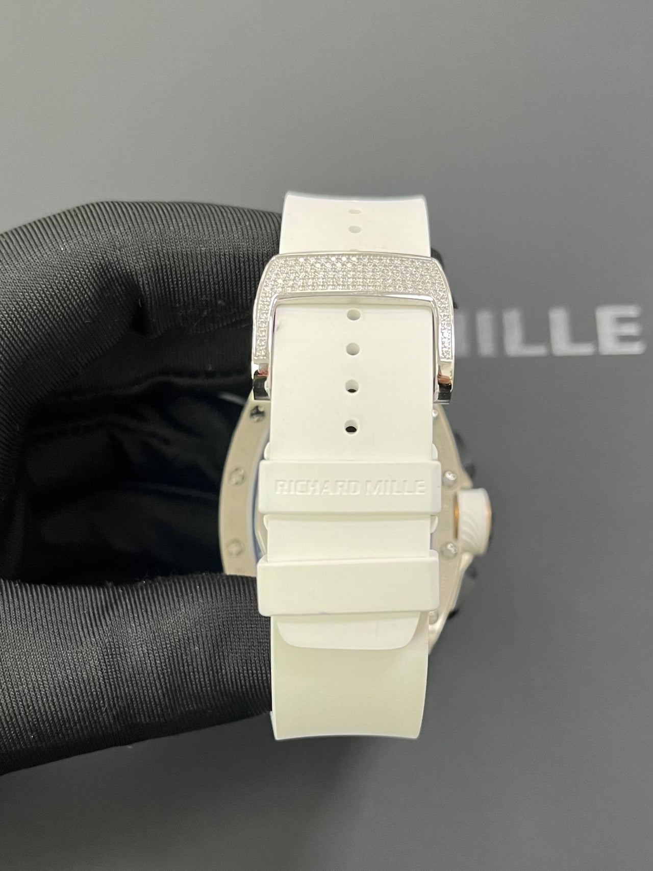 Richard Mille RM 72 - 01Automatic Winding Lifestyle Flyback Chronograph White Gold with Baguette Diamonds - WatchesOff5th