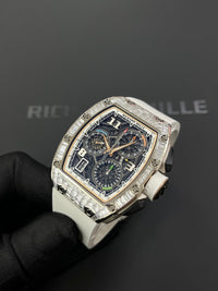 Thumbnail for Richard Mille RM 72 - 01Automatic Winding Lifestyle Flyback Chronograph White Gold with Baguette Diamonds - WatchesOff5th