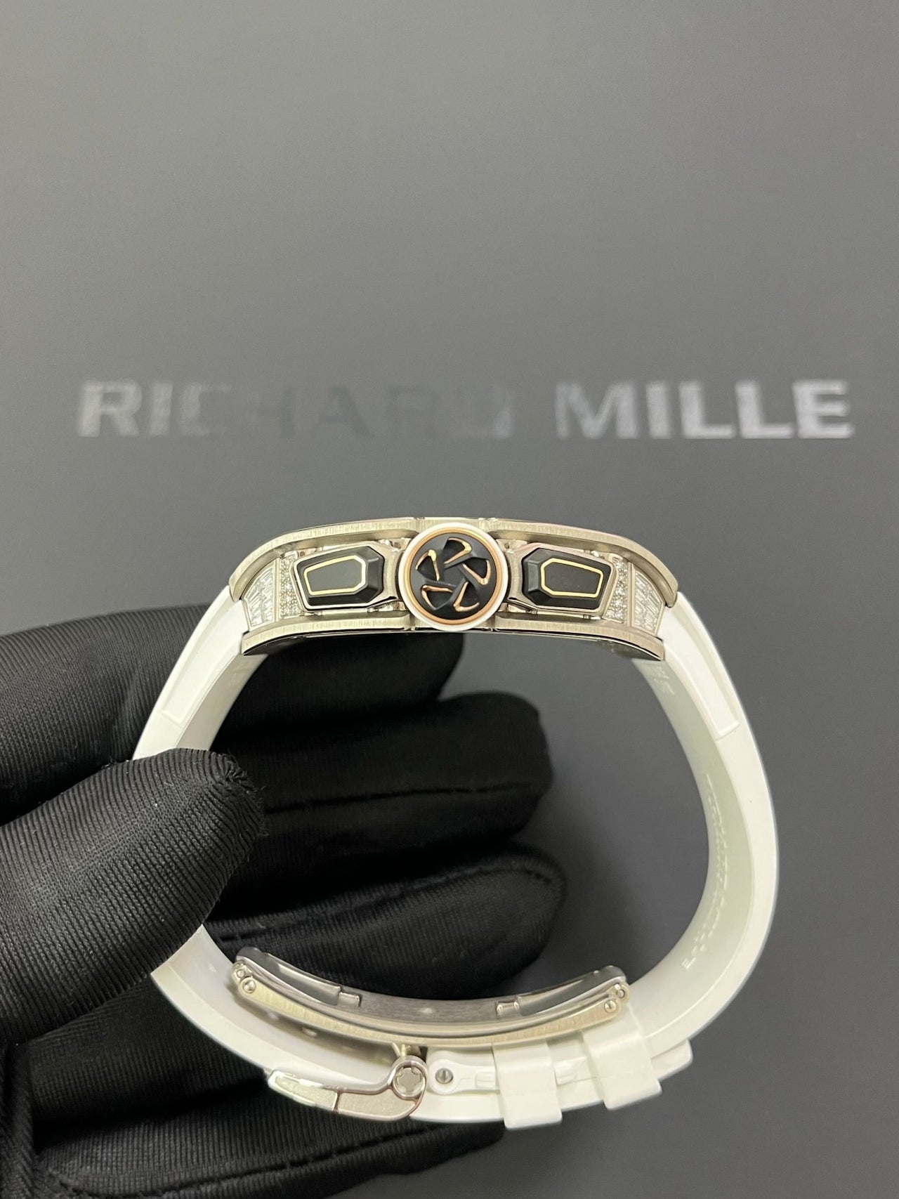 Richard Mille RM 72 - 01Automatic Winding Lifestyle Flyback Chronograph White Gold with Baguette Diamonds - WatchesOff5th