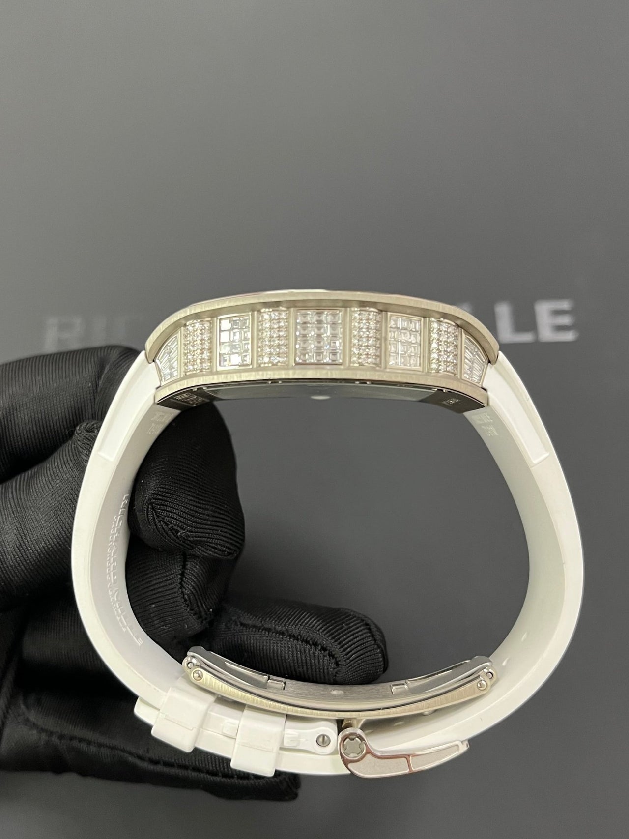 Richard Mille RM 72 - 01Automatic Winding Lifestyle Flyback Chronograph White Gold with Baguette Diamonds - WatchesOff5th