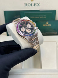 Thumbnail for Rolex 126595RBOW Rainbow New Reference Rose Gold Black Dial 2025 - WatchesOff5thWatch