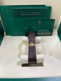 Thumbnail for Rolex 1908 39mm White Dial Leather Strap 52508 - WatchesOff5th