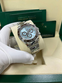 Thumbnail for Rolex 950 Platinum Cosmograph Daytona 40 Watch - Ice Blue Index Dial (Ref # 116506) - WatchesOff5thWatch