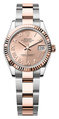 Thumbnail for Rolex Datejust 31mm Steel and Everose Gold Rosé Roman Dial Fluted Bezel Oyster Bracelet (Ref# 278271-0005)