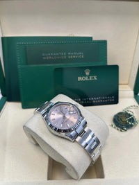 Thumbnail for Rolex Datejust 31 White Rolesor Pink Dial Fluted Bezel (Ref 278274) - WatchesOff5thWatch