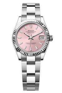 Thumbnail for Rolex Datejust 31 White Rolesor Pink Dial Fluted Bezel (Ref 278274) - WatchesOff5thWatch