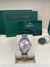 Thumbnail for Rolex Datejust 31 White Rolesor Pink Dial Fluted Bezel (Ref 278274) - WatchesOff5thWatch