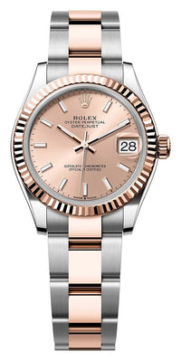 Thumbnail for Rolex Datejust 31mm Steel and Everose Gold Rosé Dial Fluted Bezel Oyster Bracelet (Ref# 278271-0009) - WatchesOff5thWatch