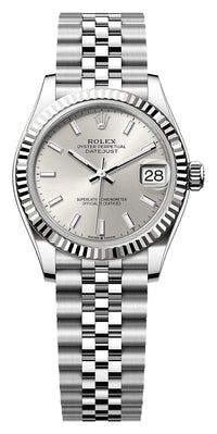 Thumbnail for Rolex Datejust 31mm Steel and White Gold Silver Dial Fluted Bezel Jubilee Bracelet (Ref# 278274-0012) - WatchesOff5thWatch