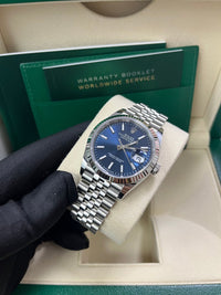 Thumbnail for Rolex Datejust 36 Fluted Bezel Blue Index Dial Jubilee Bracelet 126234 - WatchesOff5thWatch