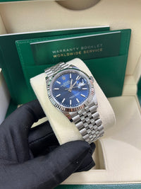 Thumbnail for Rolex Datejust 36 Fluted Bezel Blue Index Dial Jubilee Bracelet 126234 - WatchesOff5thWatch