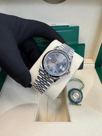 Thumbnail for Rolex Datejust 36 Fluted Bezel Slate Roman Dial Jubilee Bracelet 126234 - WatchesOff5thWatch