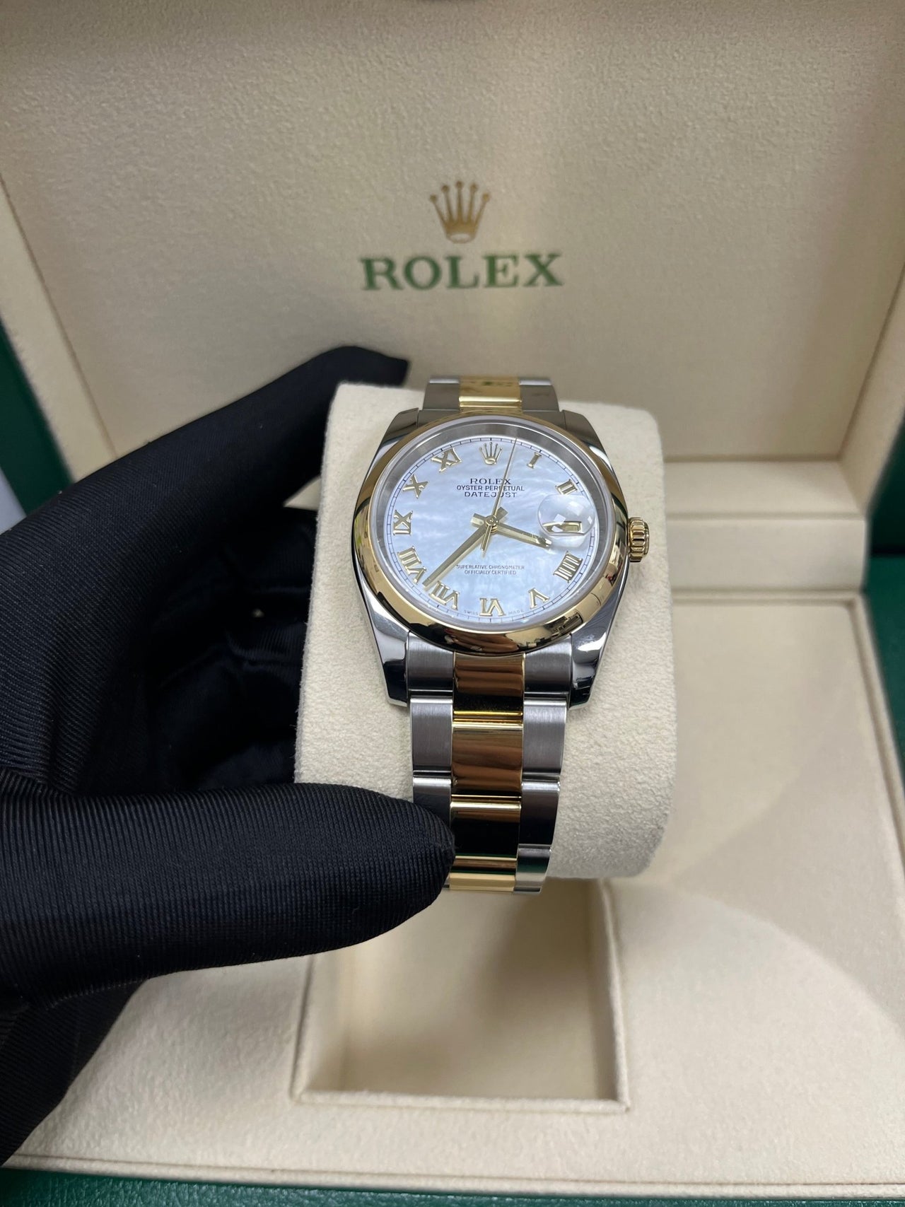 Rolex Datejust 36 Mother of Pearl Oyster Bracelet 116203 - WatchesOff5thWatch