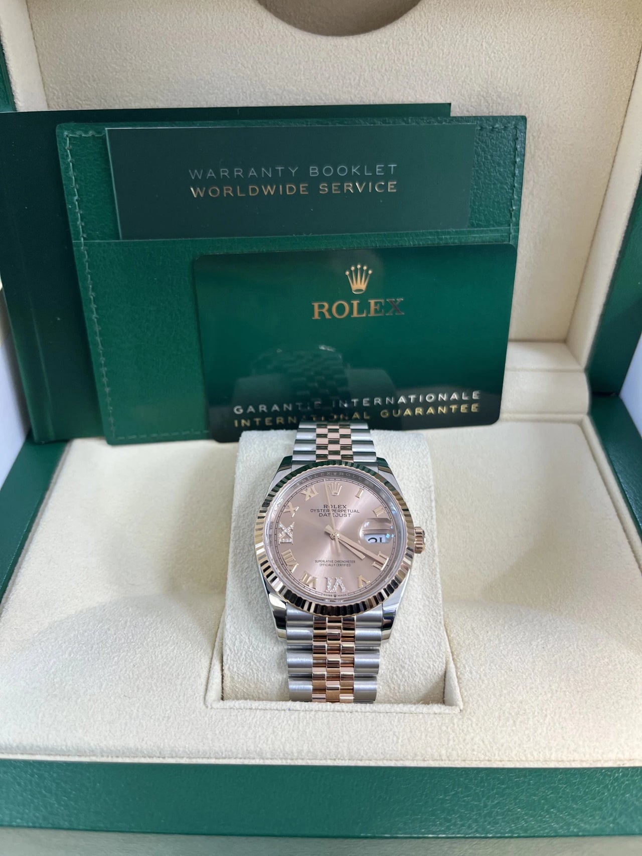 Rolex DateJust 36 Oyster Bracelet 36 mm Oystersteel and Everose gold (Ref 126231) - WatchesOff5thWatch