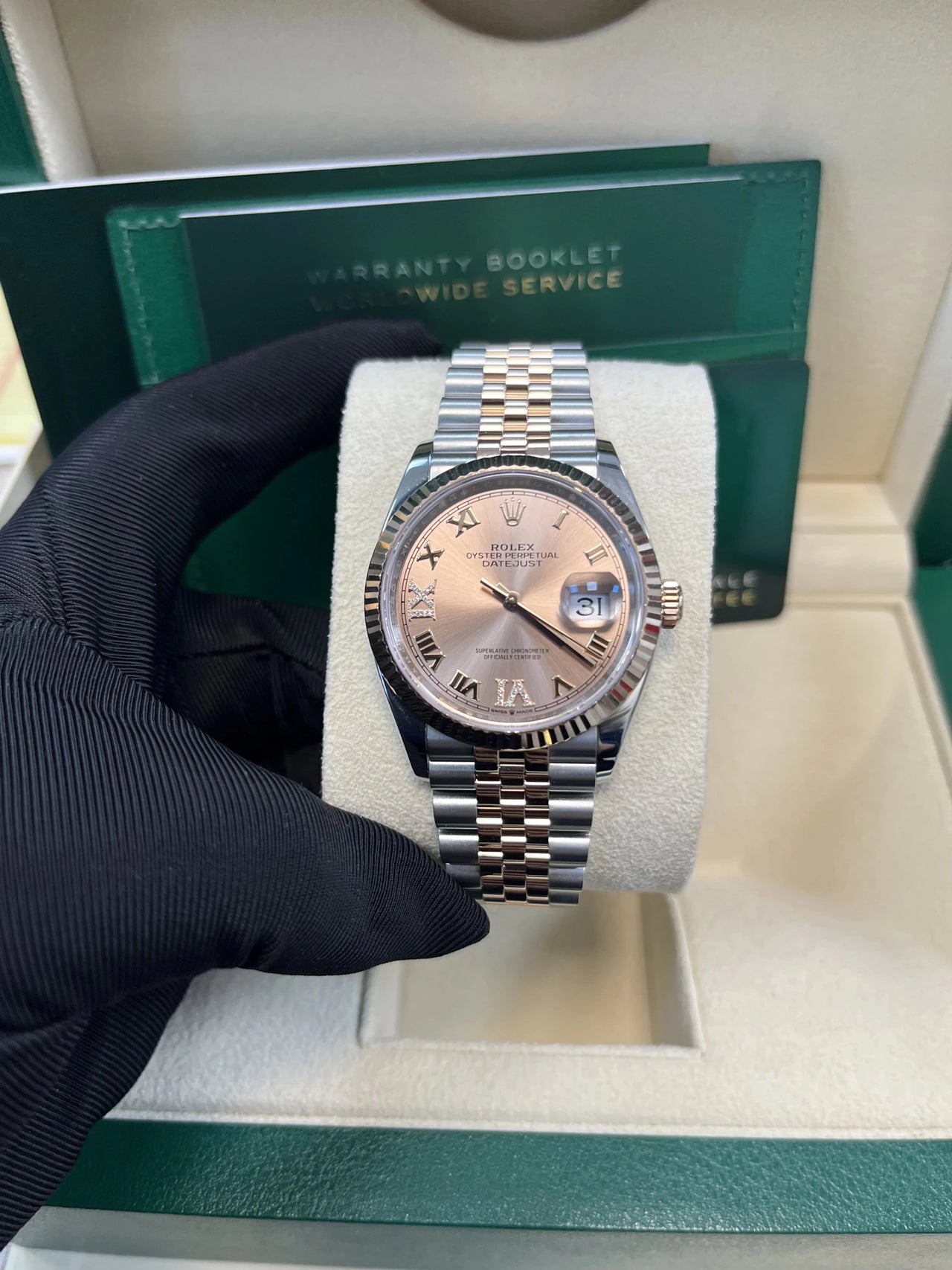 Rolex DateJust 36 Oyster Bracelet 36 mm Oystersteel and Everose gold (Ref 126231) - WatchesOff5thWatch