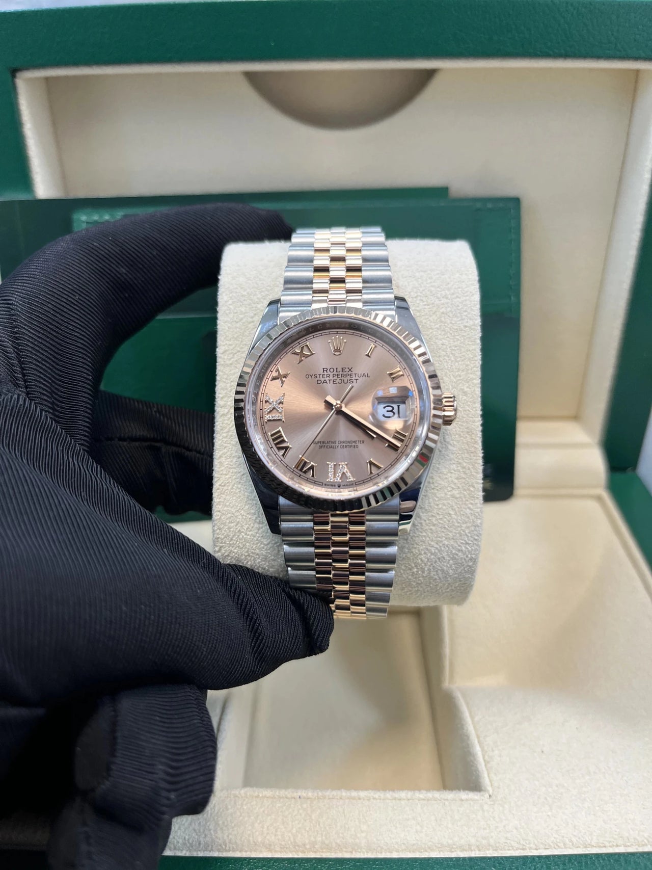 Rolex DateJust 36 Oyster Bracelet 36 mm Oystersteel and Everose gold (Ref 126231) - WatchesOff5thWatch