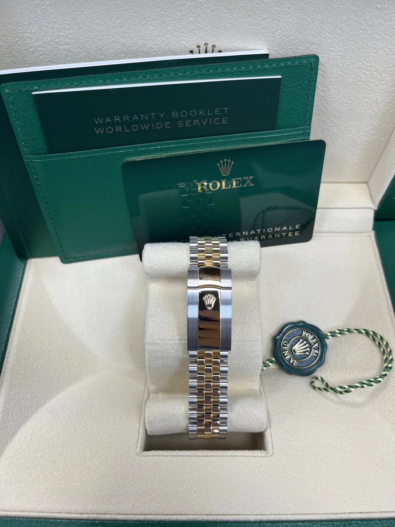 Rolex Datejust 36 Yellow Rolesor Champagne Diamond Dial Fluted Bezel (Ref 126233) - WatchesOff5thWatch