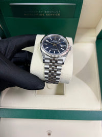 Thumbnail for Rolex Datejust 36mm Stainless Steel Bright Blue Fluted Jubilee 126234 - WatchesOff5th