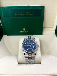 Thumbnail for Rolex Datejust 36mm Stainless Steel Bright Blue Fluted Jubilee 126234 - WatchesOff5th