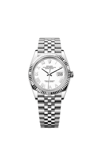 Thumbnail for Rolex Datejust 36mm Steel and White Gold White Dial Fluted Bezel Jubilee Bracelet 2026 New Release (Ref 126234-0061) - WatchesOff5thWatch