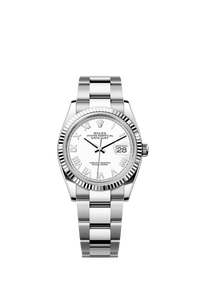 Thumbnail for Rolex Datejust 36mm Steel and White Gold White Dial Fluted Bezel Oyster Bracelet 2026 New Release (Ref 126234-0062) - WatchesOff5thWatch